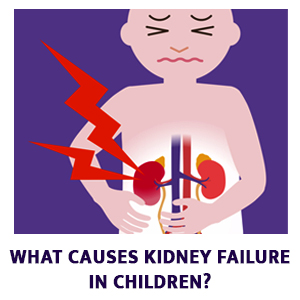 What causes kidney failure in children?